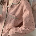 thumbnail image 2 of Pijama coreano con estampado de corazón para mujer, ropa de dormir de manga larga, conjunto femenino, traje de Rebeca, 2024, 2 of 5
