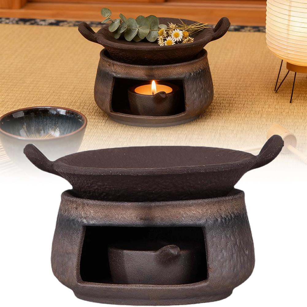 Ceramic Aromatherapy Stove Essential Oil Burner, Aromatherapy Kit,2026 Handmade Zen Incense Burner Kit for Home Office, Tea Light Candle Holders Teapot Warmer for Meditation