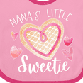 thumbnail image 4 of Inktastic Nana's Little Sweetie with Pink Heart Cookie Boys or Girls Baby Bib, 4 of 4
