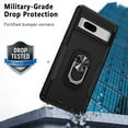 thumbnail image 2 of [PST] Google Pixel 7A Case, Heavy Duty Magnetic Hard Armor Kickstand Case with Ring Holder, 2 of 4