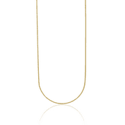 18K Solid Yellow Gold 1mm Franco Link Chain Necklace 16 inch