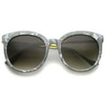 thumbnail image 1 of sunglassLA - Womens High Fashion Oversized Marble Finish Metal Temple Round Sunglasses - 55mm, 1 of 4