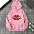 thumbnail image 3 of Zipper Lips Graphic Hoodies for Women Fall Winter Long Sleeve Casual Oversized Hooded Sweatshirt Pullover with Pockets, 3 of 4