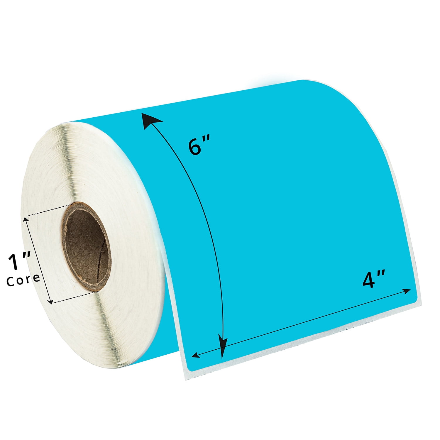 HOUSELABELS 4" x 6" Blue Shipping Labels on 1" Core Compatible With Zebra and Rollo Printers, 11 Rolls / 250 Labels per Roll