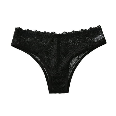 TIHLMK Thong Shapewear for Women Briefs Underwear Clearance Women s Thongs Lace Underwear Women s Low Waist Underwear Gifts for Women Black Underwear