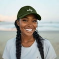 thumbnail image 4 of Dalix Salty Embroidered Cotton Beach Baseball Cap Adjustable Dad Hat Womens in Olive, 4 of 5