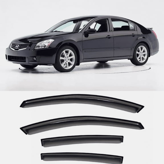 Tuqiang Window Wind Deflector Window Visor for 2004-2008 Nissan Maxima Black 4PCS