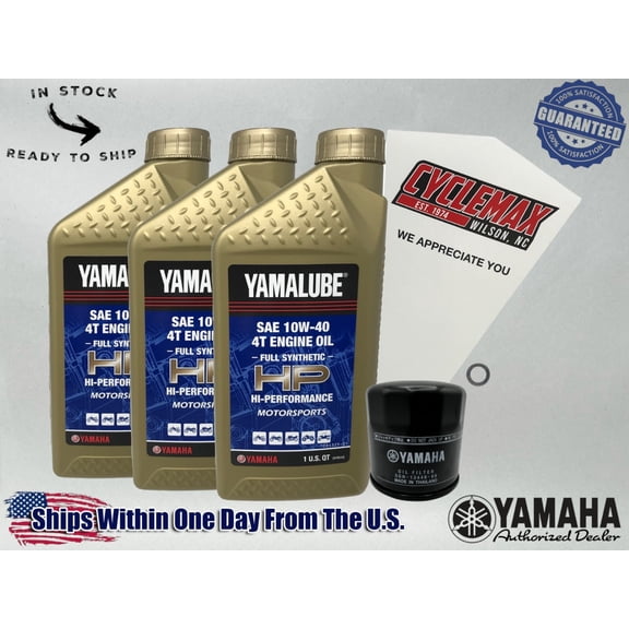Cyclemax Full-Synthetic Yamalube Oil Change Kit fits 2014-2025 Yamaha VIKING 700
