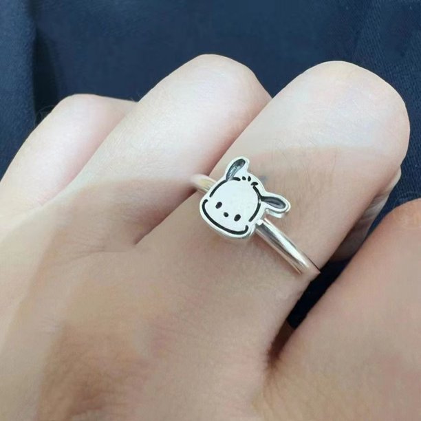 Kawaii Pochacco Bracelet Anime Cartoon Sanrio Ring Bell Girlfriend