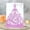 L, variant on Elegant Sparkly Pink Invitation Set 15 Pack Floral Dress Design for 15th Birthday Wedding Christening Party Supplies