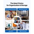 thumbnail image 6 of KFFKFF Wall-Mounted 2-Tier Printer Filament Storage Shelf, Rolling Spool Holders with Wheels, Ideal for Organizing Filaments in 3D Printing Studios and Workshops (Shelf Only), 6 of 9