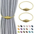 thumbnail image 1 of ZYNERY 2 Pcs Magnetic Curtain TieBacks, Curtain Rope Holdbacks Buckles,Window Tie  for Home Office Hotel Window Decorative(Gold), 1 of 7