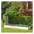 thumbnail image 4 of Raised Garden Bed with Trellis - Outdoor Wooden Planter Box - Vegetable Herb Flower Growing - Spacious 2-Compartment Design - 93" x 25" x 40", 4 of 9
