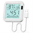 thumbnail image 2 of Tuya Capteur de Température et d'Humidité avec Rétroéclairage pour Maison Intelligente Var WiFi SmartLife pour Alexa Google Assistant, 2 of 10