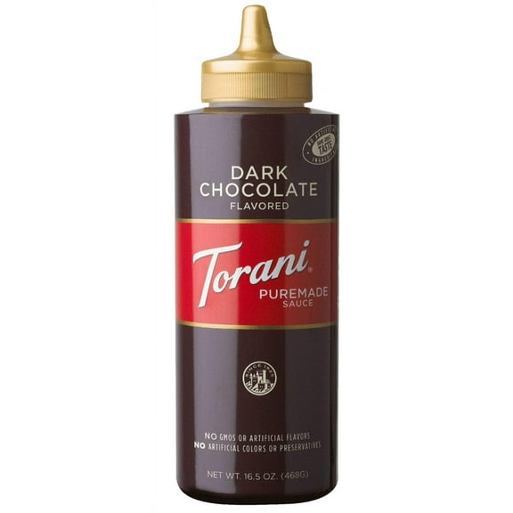 Pack of 2 - Torani Dark Chocolate Sauce, 16.5 Oz