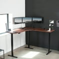 thumbnail image 7 of VIVO Dark Walnut / Black Electric 71" x 71" Curved Corner Stand Up Desk, 7 of 7