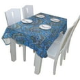 thumbnail image 5 of EREHome Bleu Paisley Nappes Design Bleu Décoration de Table 60x104 Pouces, 5 of 5