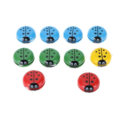 

NUOLUX 10pcs Wooden Yoyo Toys Interesting Kids Toys Creative Gifts Party Favors for Kids Children Random Color