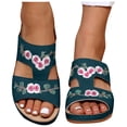 thumbnail image 2 of Leather Sandals Women Dressy Summer 2023 Peep Toe Platform Sandals Shoes Beach Wedges Ladies Flip Flops Orthopedic Sandals, 2 of 5