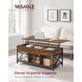 thumbnail image 4 of VASAGLE Mesa de Centro Elevable con Estante y Tapa Ajustable 120x60x50 cm, 4 of 6