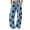 Blue, variant on Levmjia Women's Star Print Wide Leg Pants High Waisted Casual Loose Fit Pants with Pockets Drawstring Elastic Waist Sweatpants for Women