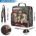 thumbnail image 3 of Water-Resistant 3-Ring Binder Organizer with Multiple Pockets Zipper Binder Bag for Office Cute Dog and Red Truck, 3 of 8