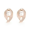thumbnail image 6 of Yoursfs Drop Pearl Stud Earrings for Women Rose Gold Plated Ivory Faux Pearl with Cubic Zirconia Piercing Earings Hypoallergenic Jewelry, 6 of 6