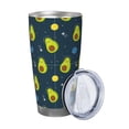 thumbnail image 2 of Daiia Avocado in Space Printed 20oz Insulated Coffee Cup with Straw Topper, Fully Spill Proof Travel Coffee Mug, Stainless Steel Tumbler for Work Home Outdoor Car-Without Straw, 2 of 8