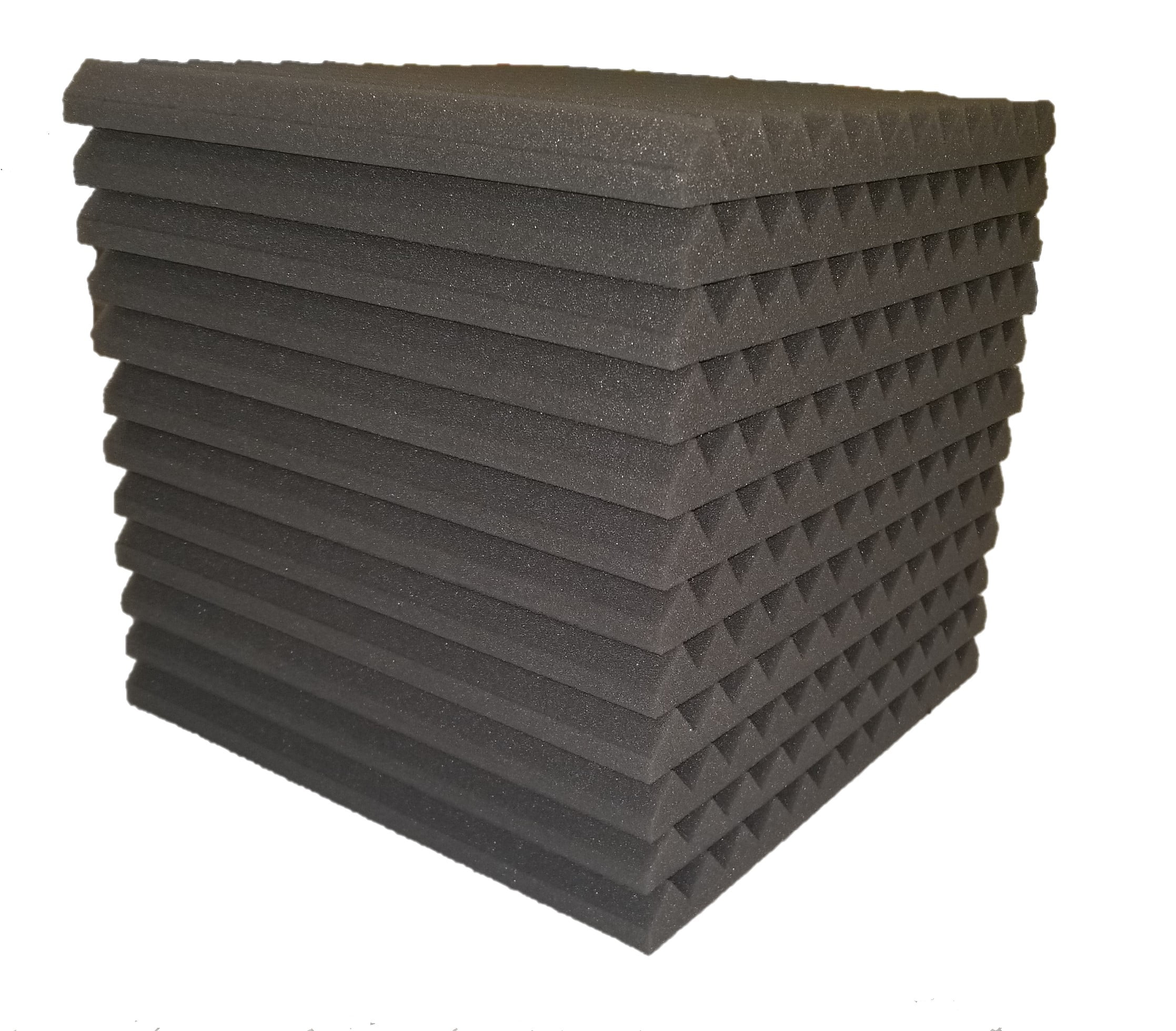 Bookishbunny 48 Packs Acoustic Foam Tiles Wall Record Studio Sound Proof 12 x 12 x 1 inch Panels