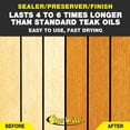 thumbnail image 3 of Premium Golden Teak Oil - Sealer, Preserver & Finish & Other Fine Woods - 16 OZ & Premium Teak Cleaner - Restore, Renew &  Old Weathered Gray Teak Furniture & Other Fine Woods, 3 of 6