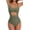 Green, variant on Women's Swimsuits Tummy Control Cutout High Waisted Bathing Suit Wrap Tie Back 1 Piece Swimsuit