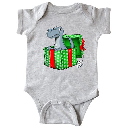 

Inktastic Christmas Dinosaur Gift from Santa Gift Baby Boy or Baby Girl Bodysuit