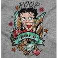 thumbnail image 2 of Betty Boop Bold Eagle Rose Tattoo Women Plus Size Graphic Tee Tees Brisco Brands 2X, 2 of 5