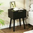 thumbnail image 3 of Ktaxon Set of 2 Solid Wood Nightstand,  End Table, Side Side End Table for Bedroom Furniture, Black, 3 of 7