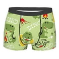 thumbnail image 5 of Uemuo Cute Dinosaurs Cartoon Pattern Men's Boxer Briefs,Trunk Anti-Chafing,Comfortable, Durable, and Stylish Underwear-, 5 of 9
