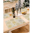 thumbnail image 5 of Christmas Placemats Set of 4 Snowflake Snow Christmas Placemats for Dining Table Gold Table Mat Winter Holiday Home Party Kitchen Table Decorations, 5 of 6