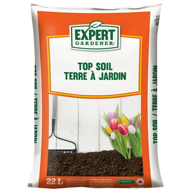 Expert Gardener Top Soil, 22L Bag – Enriched with Canadian Humus and Sand for Outdoor Use