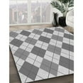 thumbnail image 3 of Ahgly Company Machine Washable Indoor Square Transitional Sonic Silver Gray Area Rugs, 3' Square, 3 of 7