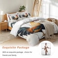 thumbnail image 7 of Retro Rooster Bedding Duvet Cover Set Full Size 4 Pieces Realistic Animal Wood Grain Bedding Set with Zipper Closure, 1 Comforter Cover 86x86 Inches 1 Flat Sheet & 2 Pillow Cases, 7 of 7