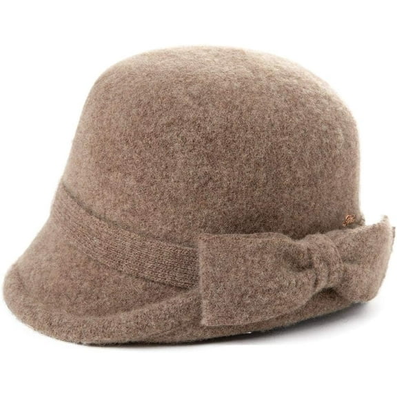 YooGuoGuo Womens 1920s Vintage Wool Felt Cloche Bucket Bowler Hat Winter Crushable