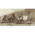 thumbnail image 2 of Bonheur, Rosa 14x9 White Modern Wood Framed Museum Art Print Titled - Horse Fair, 2 of 4