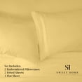 thumbnail image 5 of Sweet Home Collection 1500 Series Bed Sheets - Extra Soft Microfiber Deep Pocket Sheet Set - Yellow, Split King, 5 of 6
