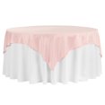 thumbnail image 1 of 1 Pc, Square 72" Lamour Satin Table Overlay - Dusty Rose/Mauve For Wedding Or Event Decor, 1 of 1