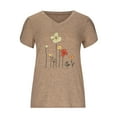 thumbnail image 4 of Pntutb Moda Mujer Verano Cuello En V Manga Corta Estampado Casual Camiseta Blusa Pntutb Pntutb-5004, 4 of 5