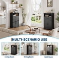thumbnail image 5 of Danolapsi Farmhouse Storage Cabinet with Doors and Drawers, Freestanding Kitchen Pantry, Floor Bathroom Storage Cabinet for Kitchen/Laundry/Living Room/Bedroom, 5 of 8
