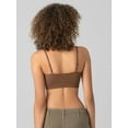 thumbnail image 3 of No Boundaries Women's Seamless Ribbed Cami Bralette, Sizes XS-XXXL, 3 of 9