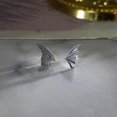 thumbnail image 4 of KAIYANG Pendientes de alas de ángel y demonio vintage de plata, pendientes exagerados para disfraz, 1 par, 4 of 5