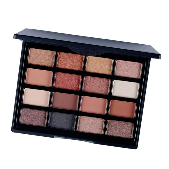 Juego de maquillaje de de ojos profesional de 16 colores, perla prensada brillante mate altamente pigmentada y polvo de de ojos de larga duración 01 Colco Paleta de sombra de ojos mate