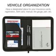 thumbnail image 2 of Soporte para registro y seguro de coche, organizador de guantera Maunal del propietario, 7.25 x 10 pulgadas, soporte para documentos de coche, color negro, 2 of 6