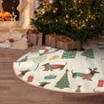 thumbnail image 5 of Rateoe Christmas Dachshund Dog Pattern Christmas Tree Skirt with Ties , Christmas Tree Decorations, Farmhouse Christmas Decor Xmas Holiday Decorations-30", 5 of 6